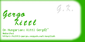 gergo kittl business card